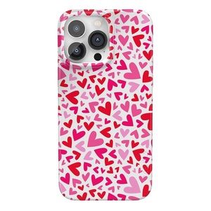 CASELY Military Grade Red Pink Hearts MagSafe iPhone 14 PRO MAX Hard Shell Case